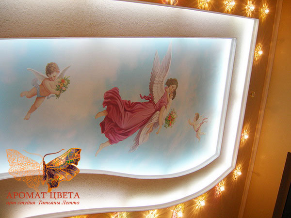 Роспись потолка «Ангелы»