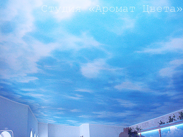 Роспись потолка в бассейне