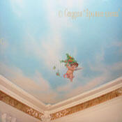 Роспись потолка с ангелами
