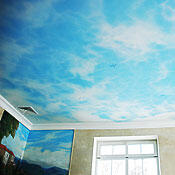 Роспись потолка в детской комнате