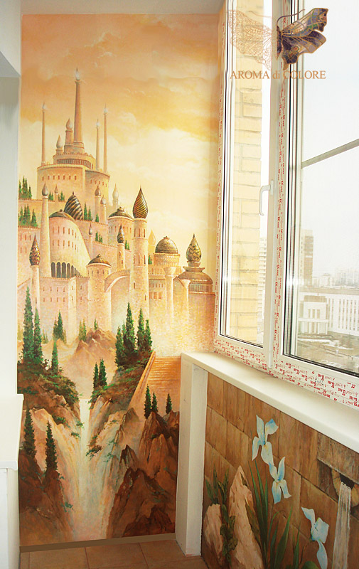 Роспись «Замок» в детской комнате