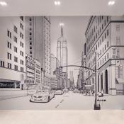 Роспись стен графика "Нью-Йорк"